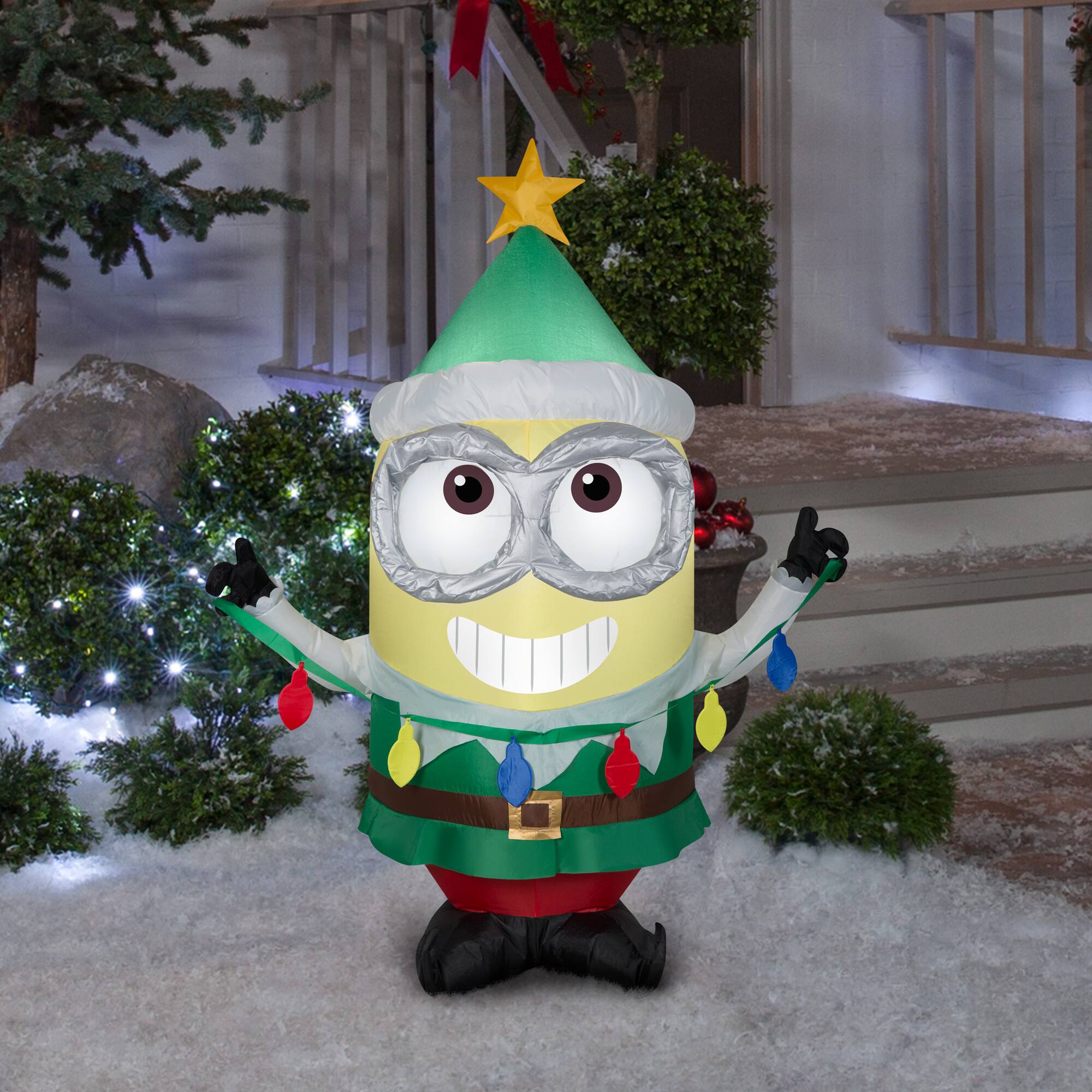 3.5ft. Airblown® Inflatable Minion Dave with Light String